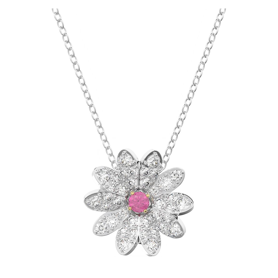 Pink Eternal Flower Pendant Necklace main product photo