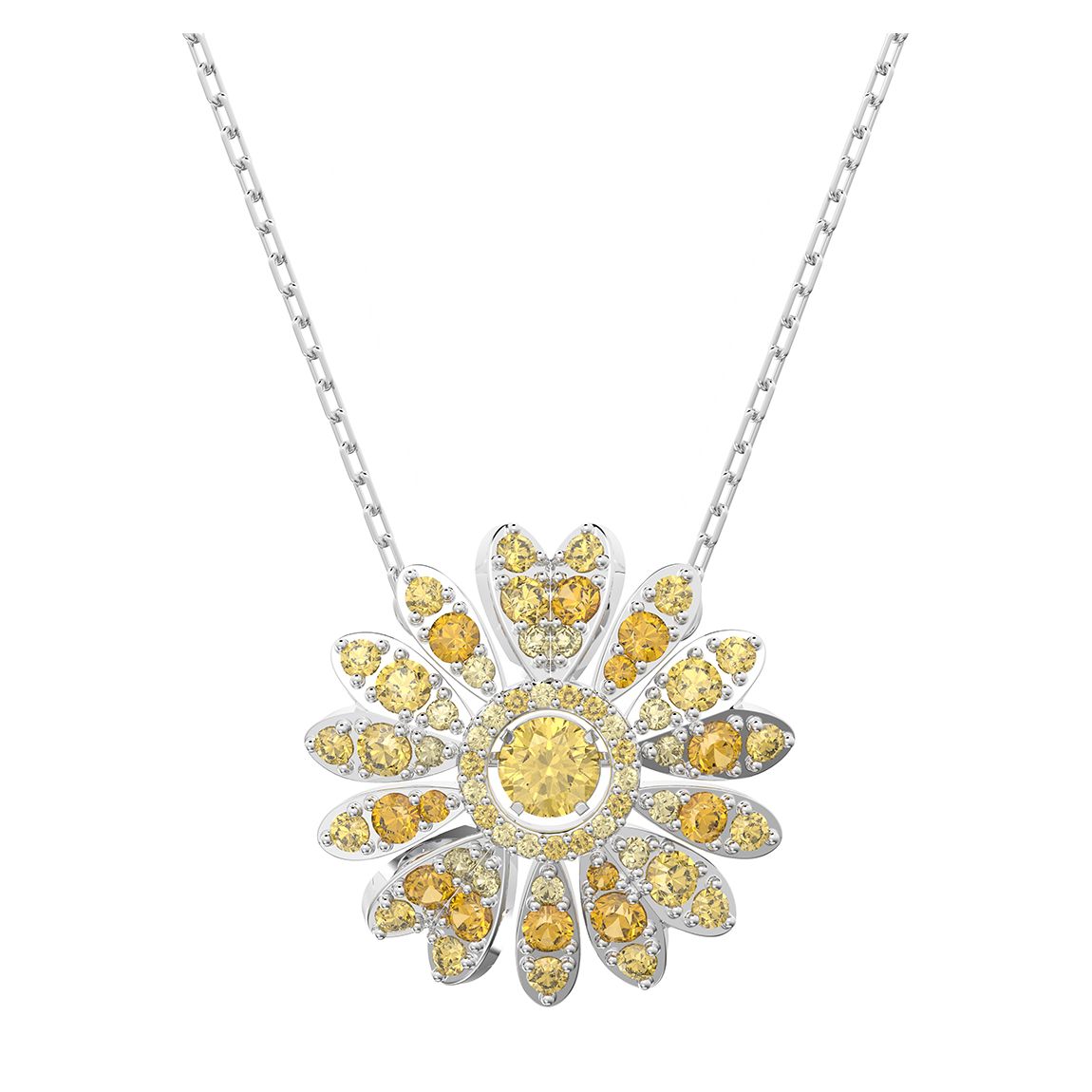 Yellow Eternal Flower Pendant Necklace main product photo