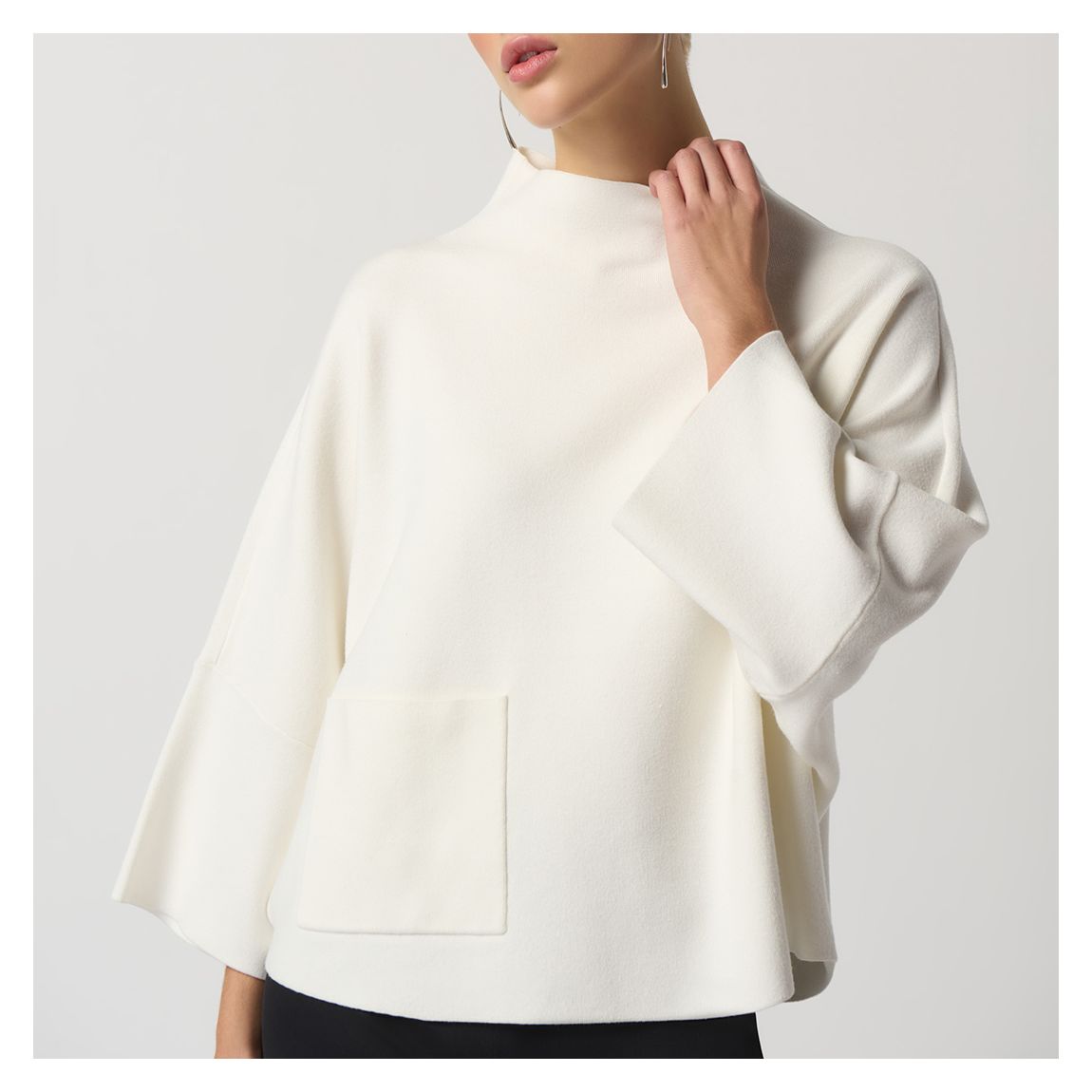 Cream Funnel Neck Top main product photo