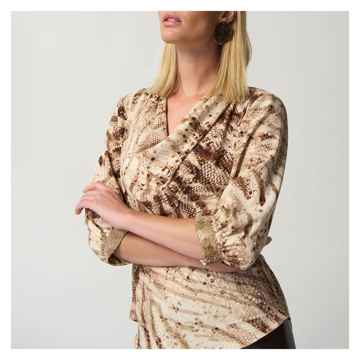 Beige Animal Print Blouse main product photo