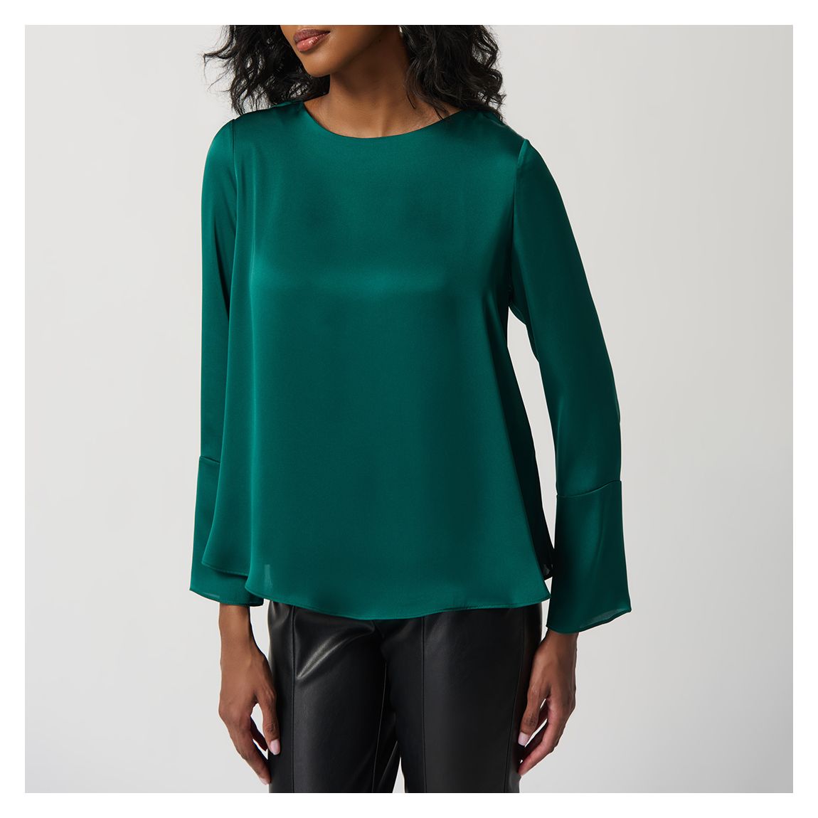 Green Satin Top main product photo