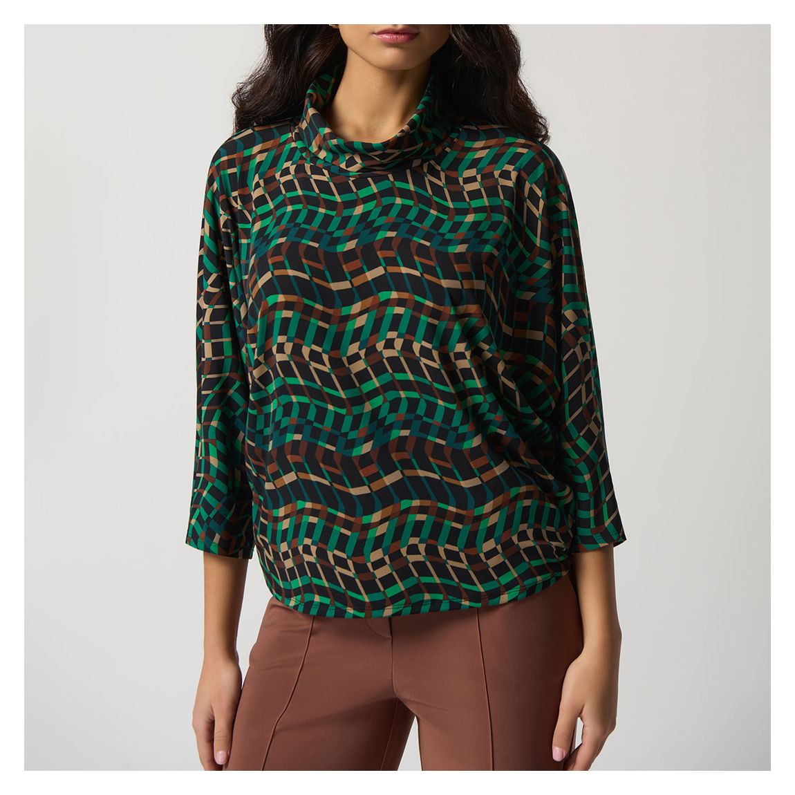 Black Turtle Neck Boxy Top main product photo
