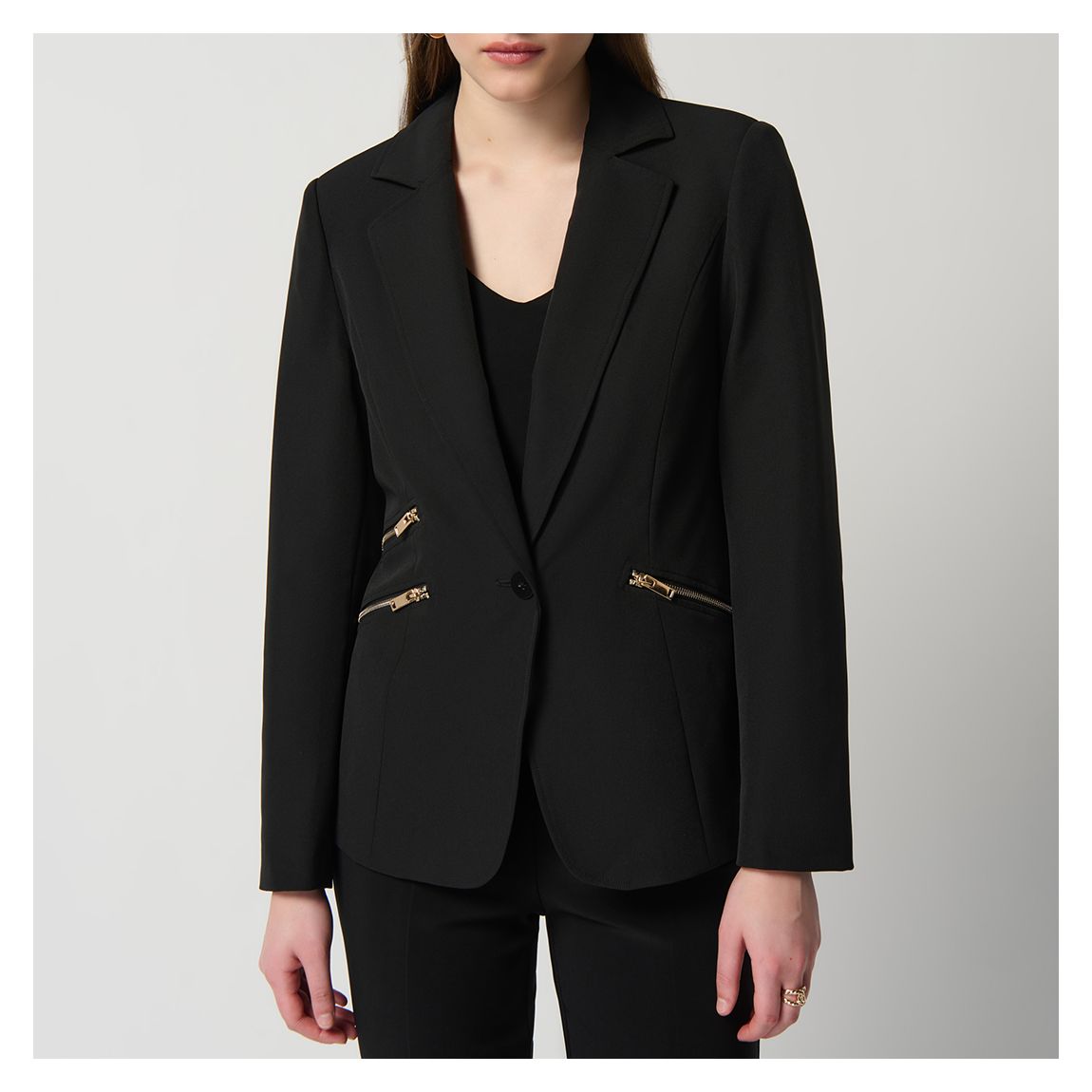 Black Woven Blazer main product photo