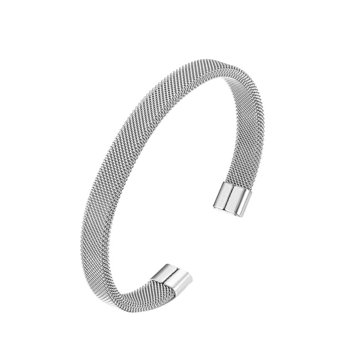 Silver Mesh Cuff Bangle main product photo