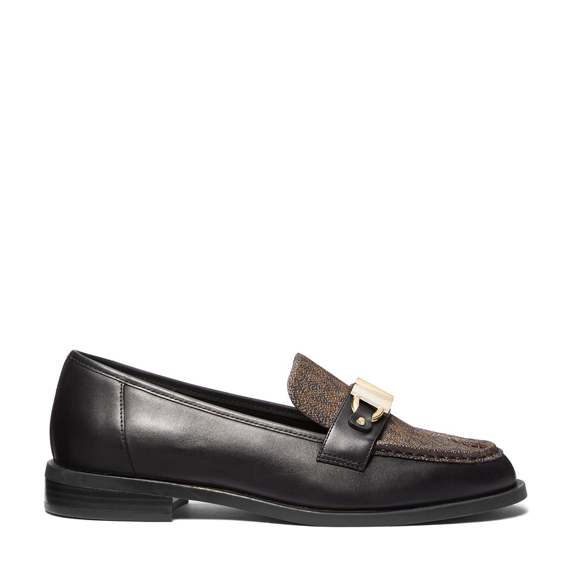 Black Logo Leather Tiegan Loafers main product photo