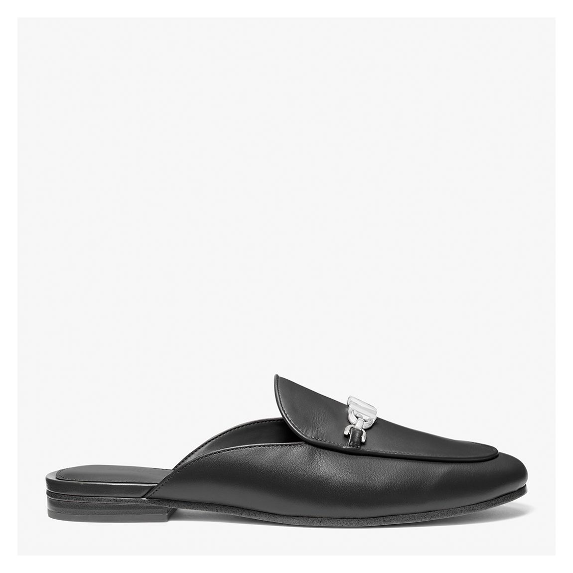 Black Leather Tiffanie Mule Loafer main product photo