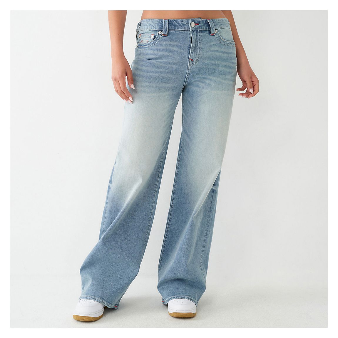 Light Wash Bobbi Baggy Stretch Jeans main product photo