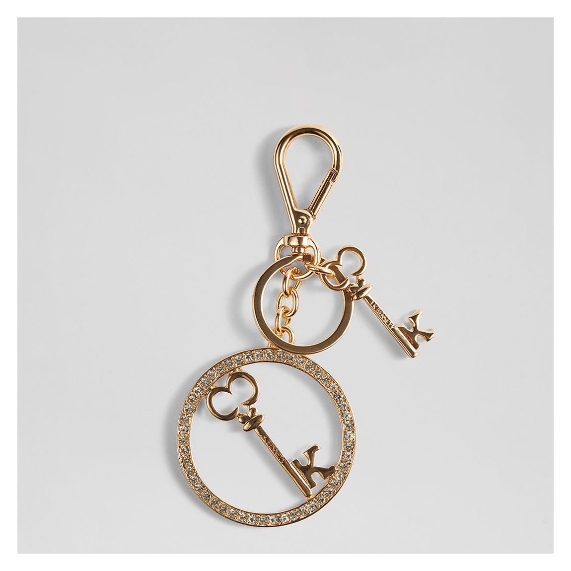 Gold and Crystal Cassy Bag Charm main product photo