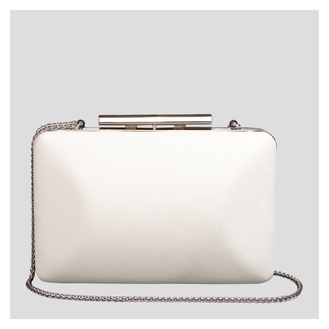 Ivory Dotty Satin Wedding Clutch Bag main product photo