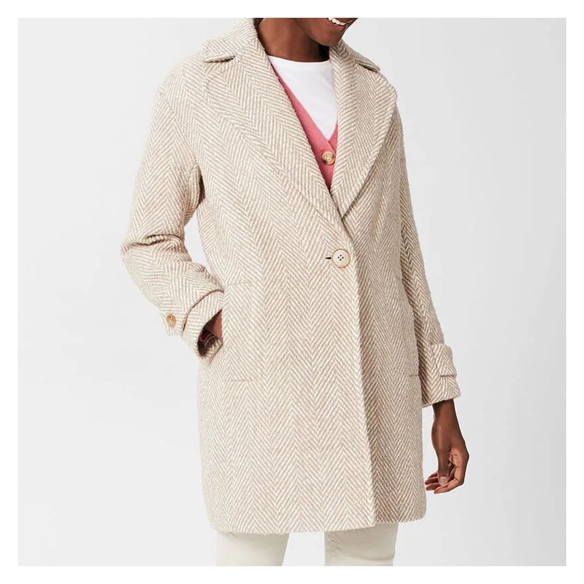 Beige Carmen Wool Blend Coat main product photo