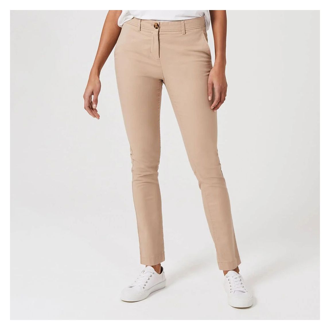 Pink Pavilion Stretch Cotton Blend Trousers main product photo