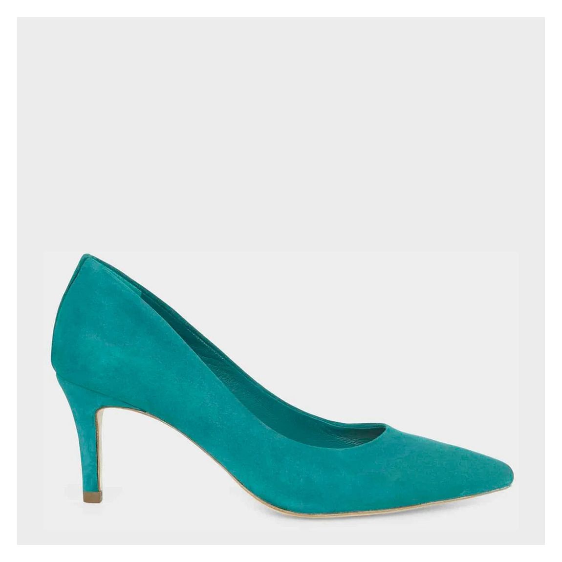 Teal Adrienne Court Leather Heels main product photo