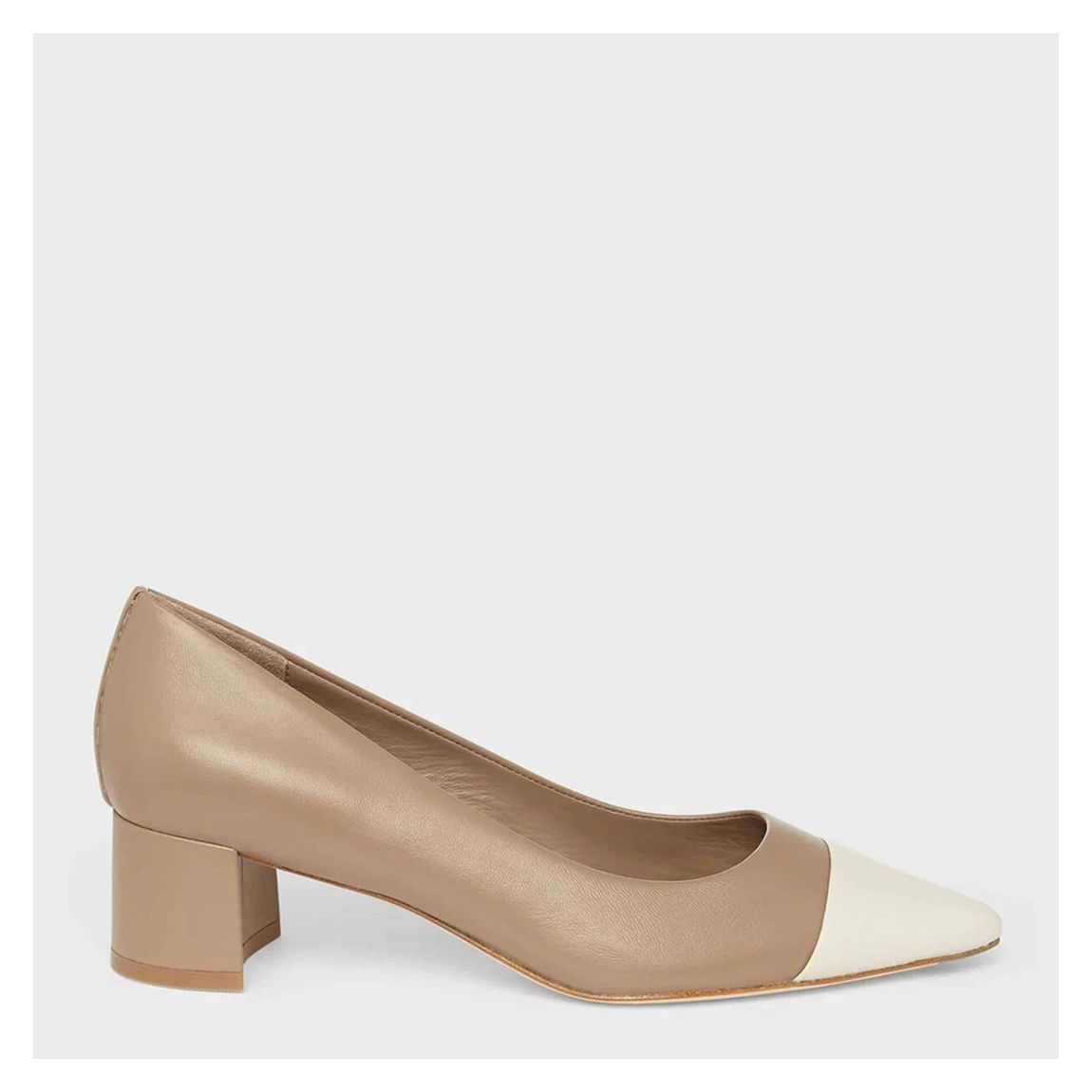 Beige Natalie Court Leather Heels main product photo