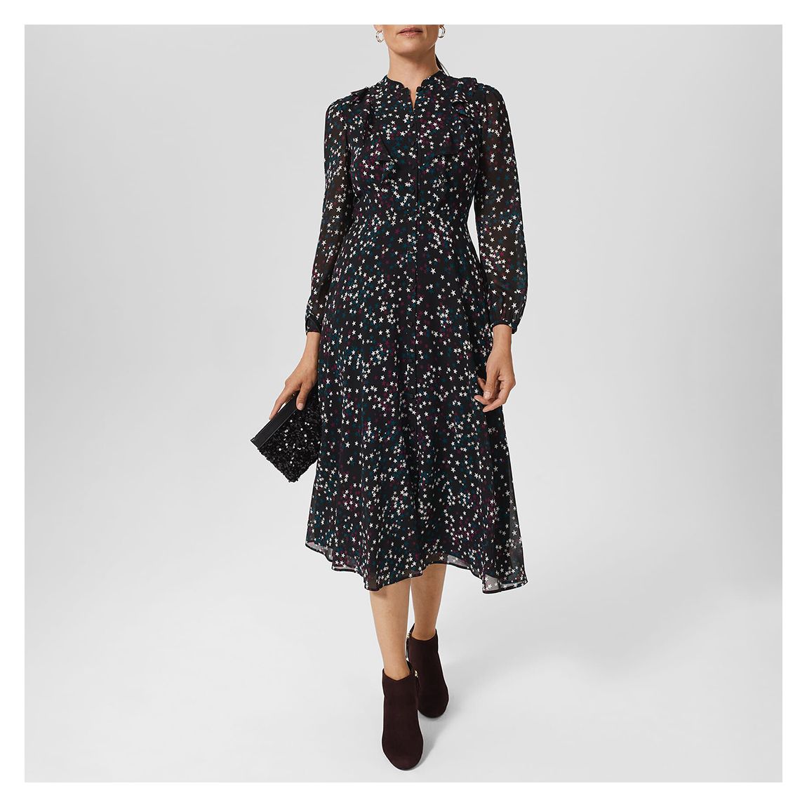 Black Erin Printed Dress main product photo