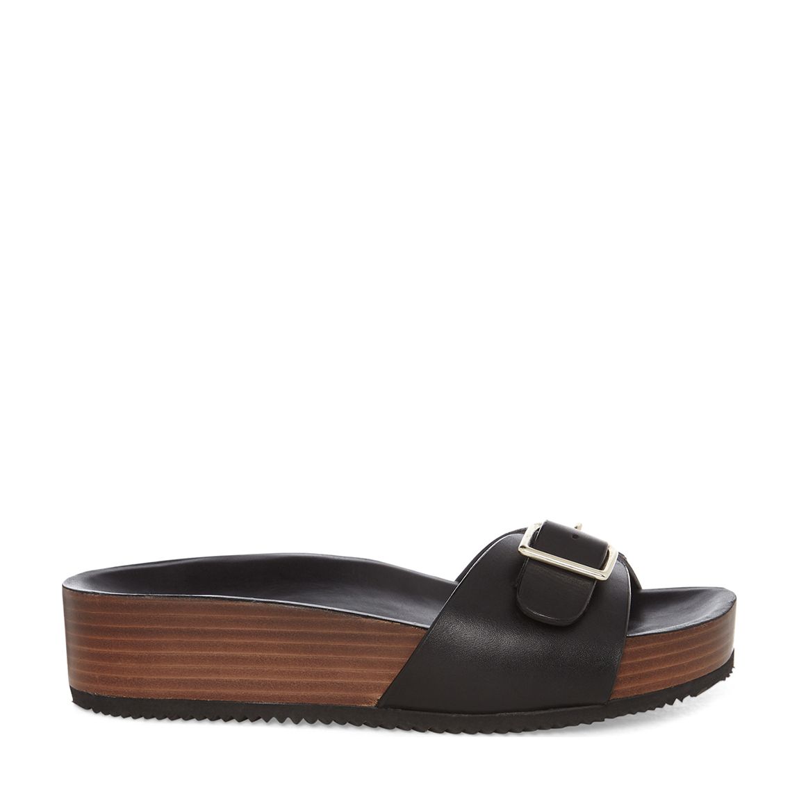 Black Madeline Leather Sandals main product photo