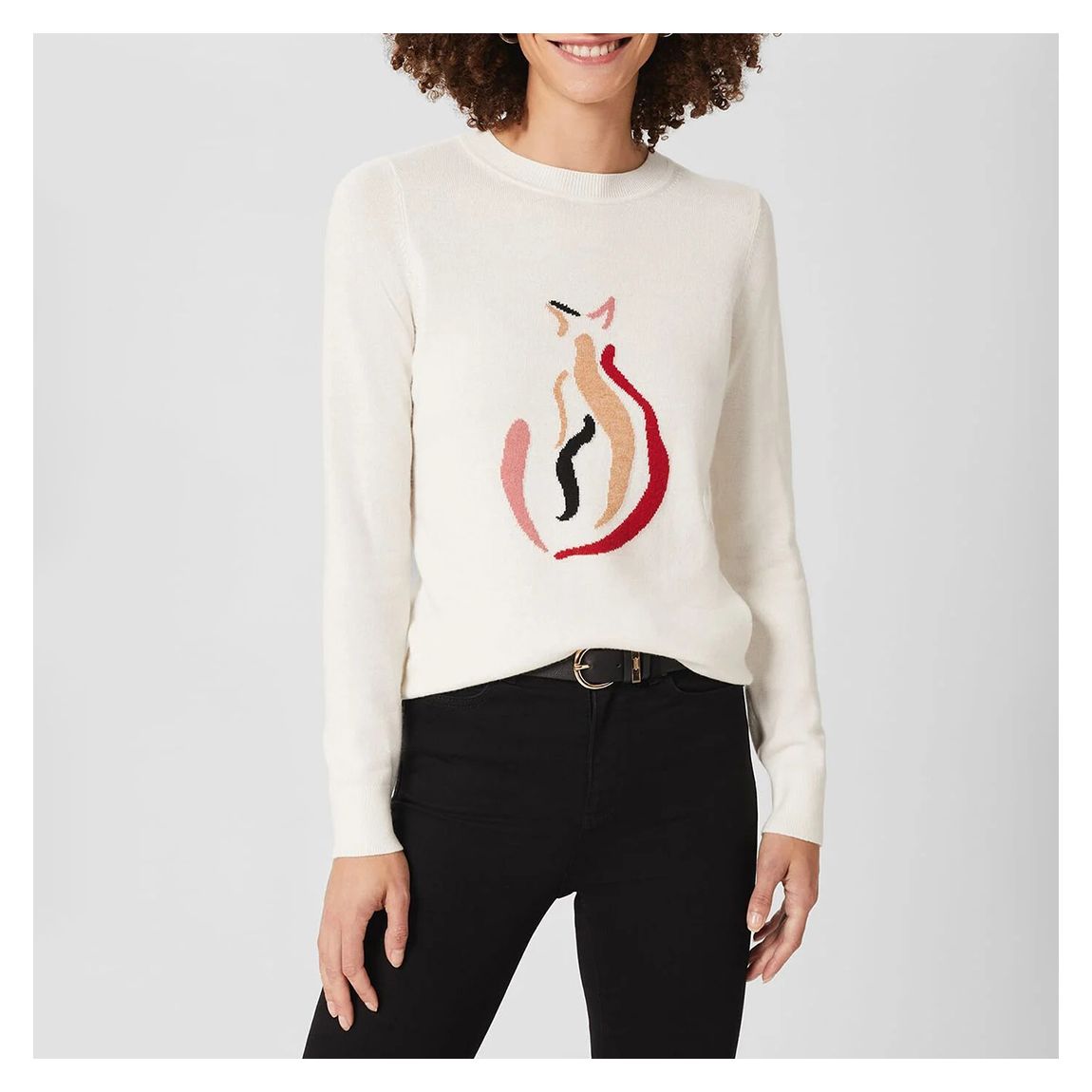 White Hannah Cashmere Blend Jumper main product photo
