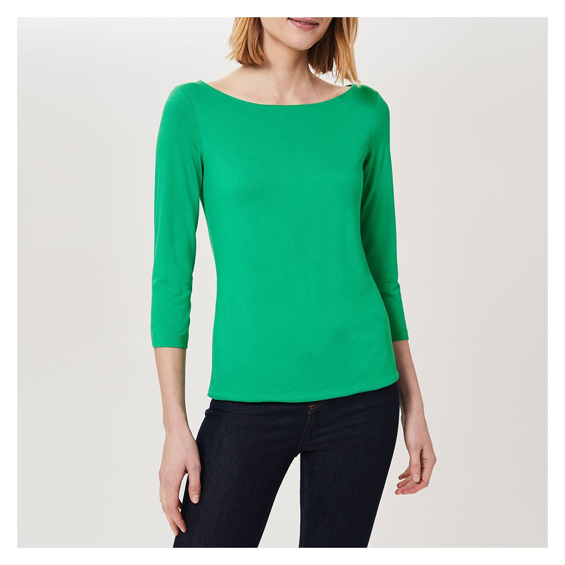 Green Sonya 3/4 Sleeve Top main product photo