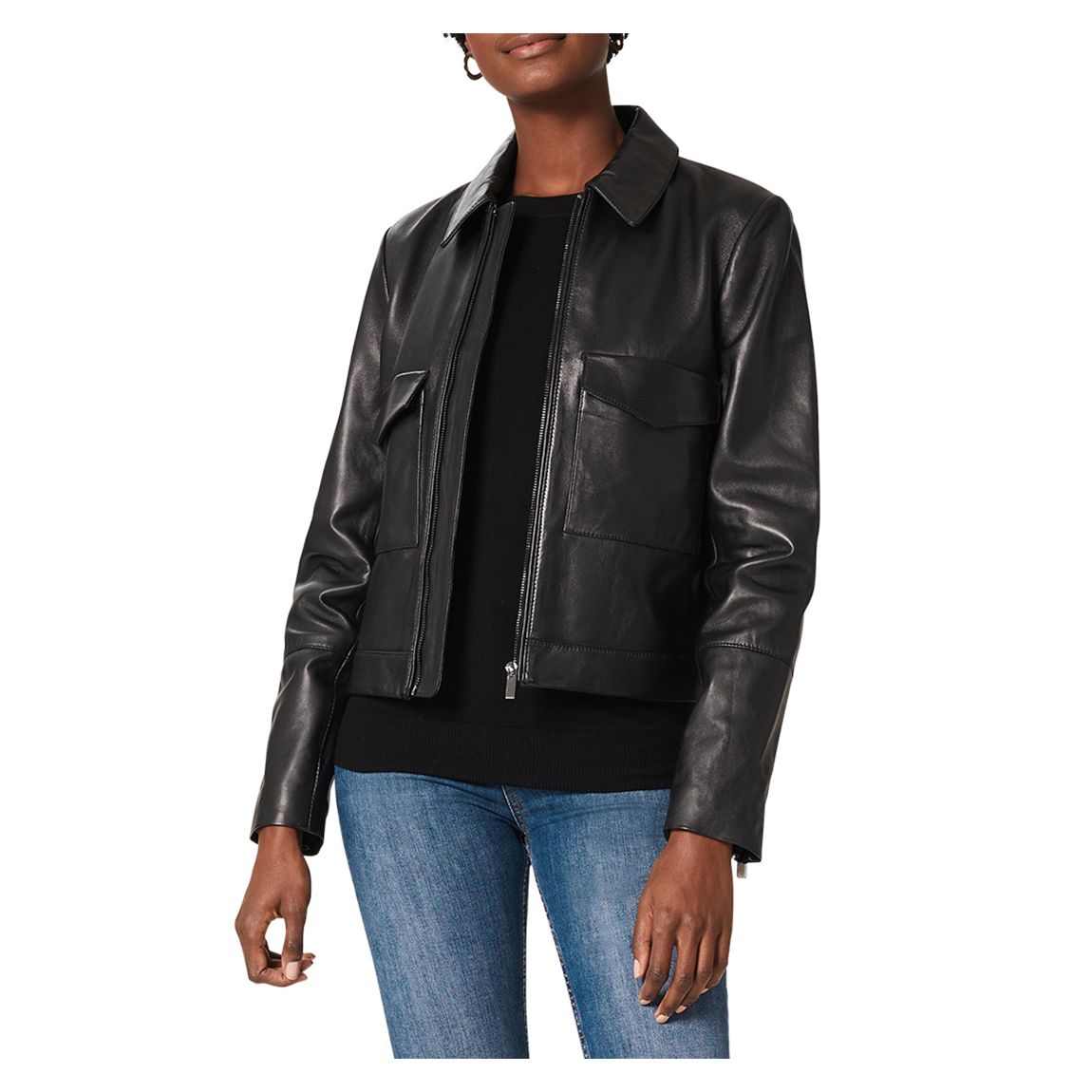 Black Elise Leather Jacket main product photo