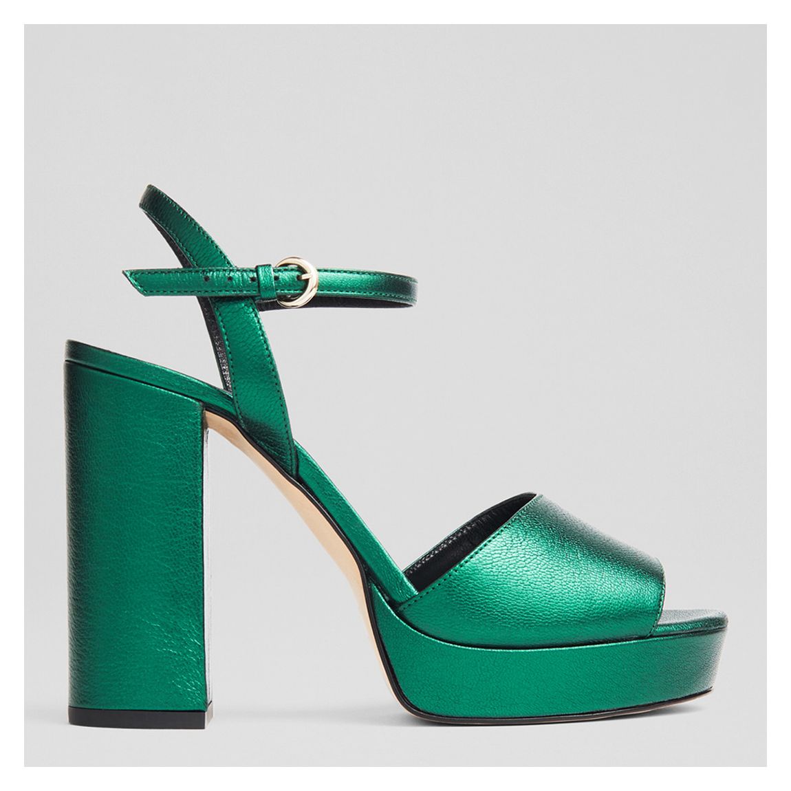 Green Solange Formal Platform Heeled Sandals main product photo