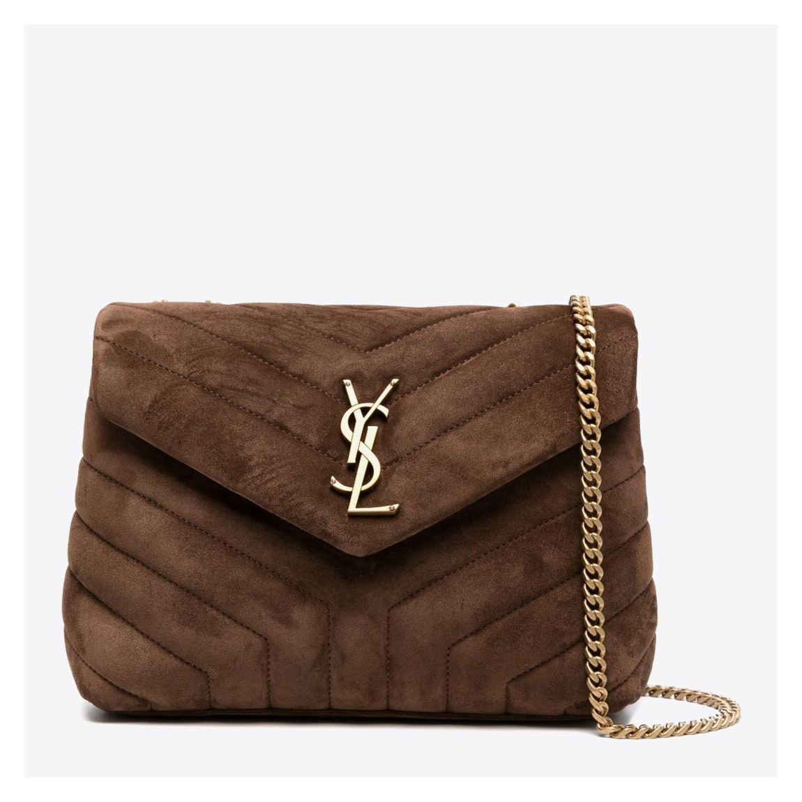 Brown YSL Small Puffer Crossbody main product photo