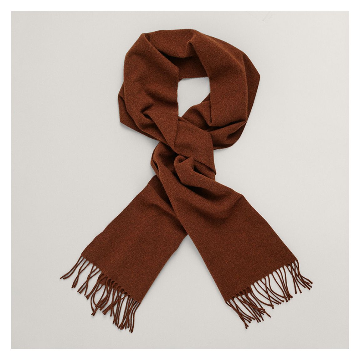 Red Tassel Wool Scarf main product photo