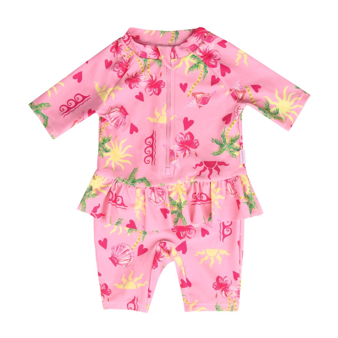 Pink Summer Love Baby Frill Sunsuit main product photo