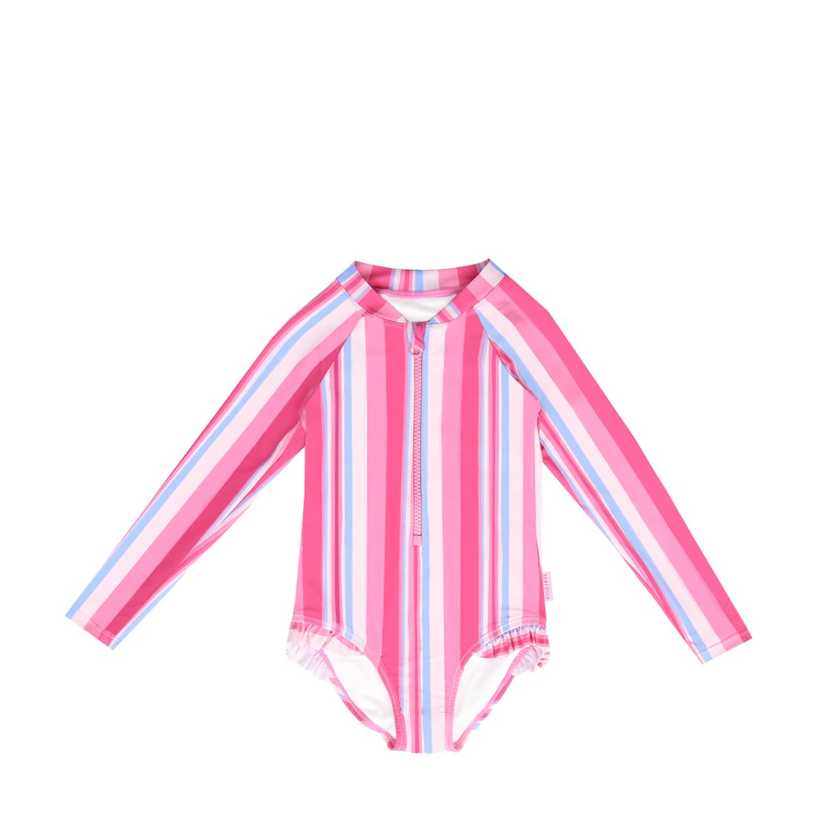 Pink Stripe Junior Zip Front Paddlesuit main product photo