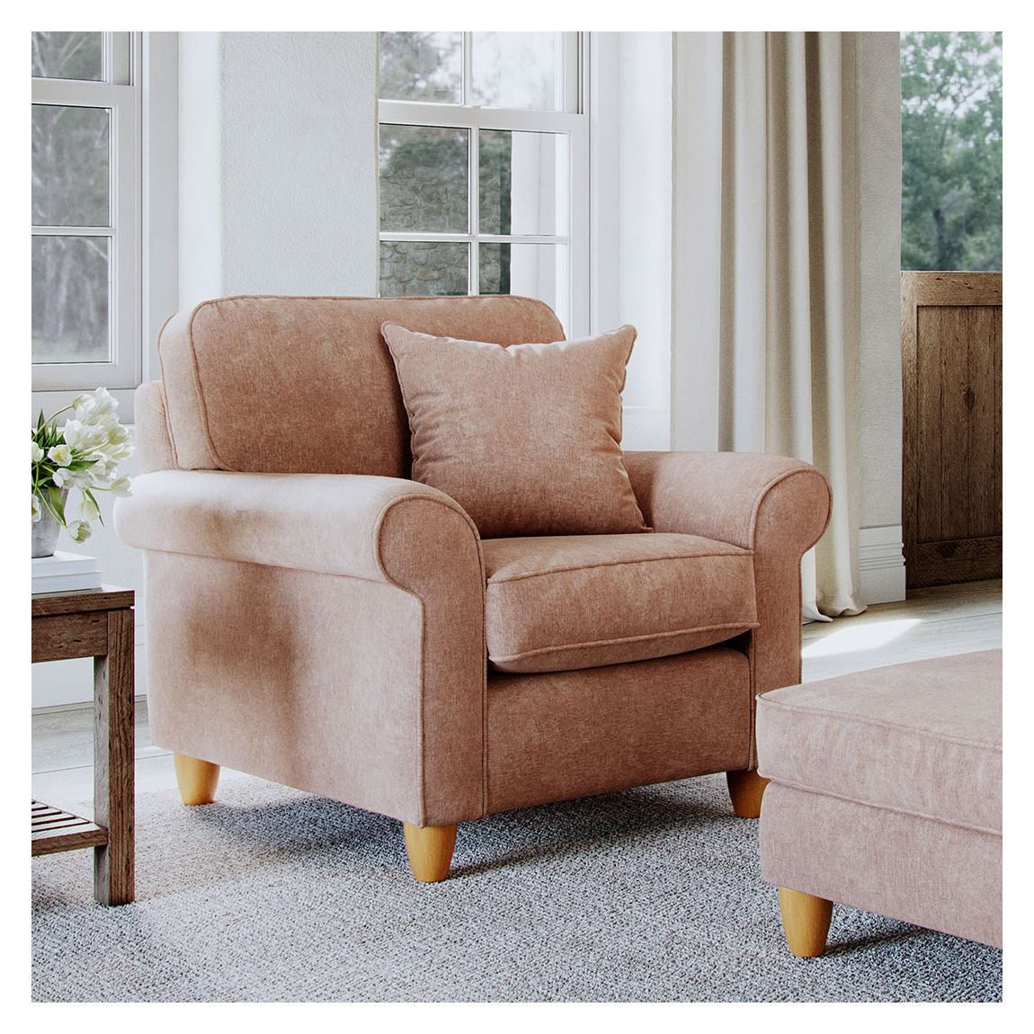 The Abingdon Armchair Arlan Sepia main product photo