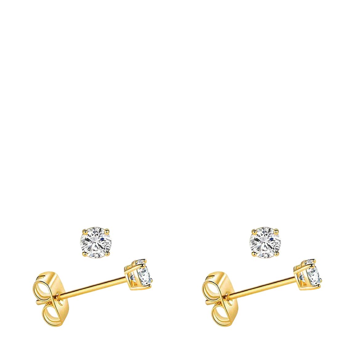 18K Gold Cz Stud Earrings main product photo