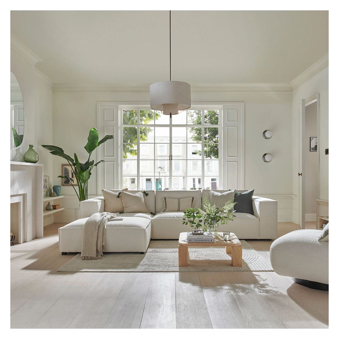 Chaise Sofa Modular Sofa, Ivory main product photo