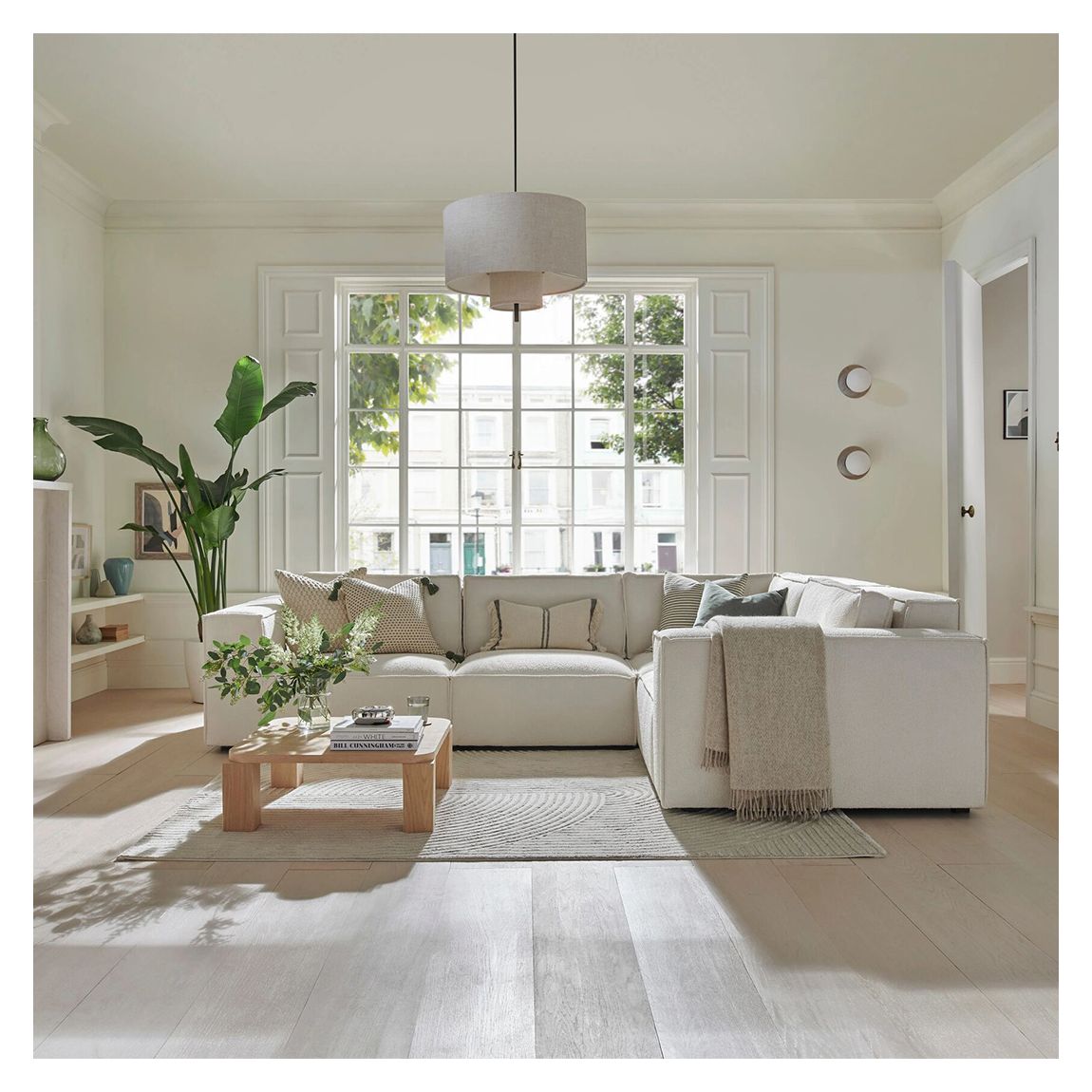 Medium Corner Modular Sofa, Ivory main product photo