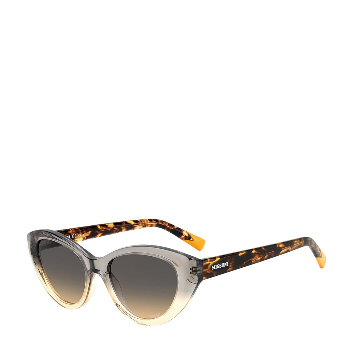 Grey Ochre Brown Cat Eye Sunglasses main product photo