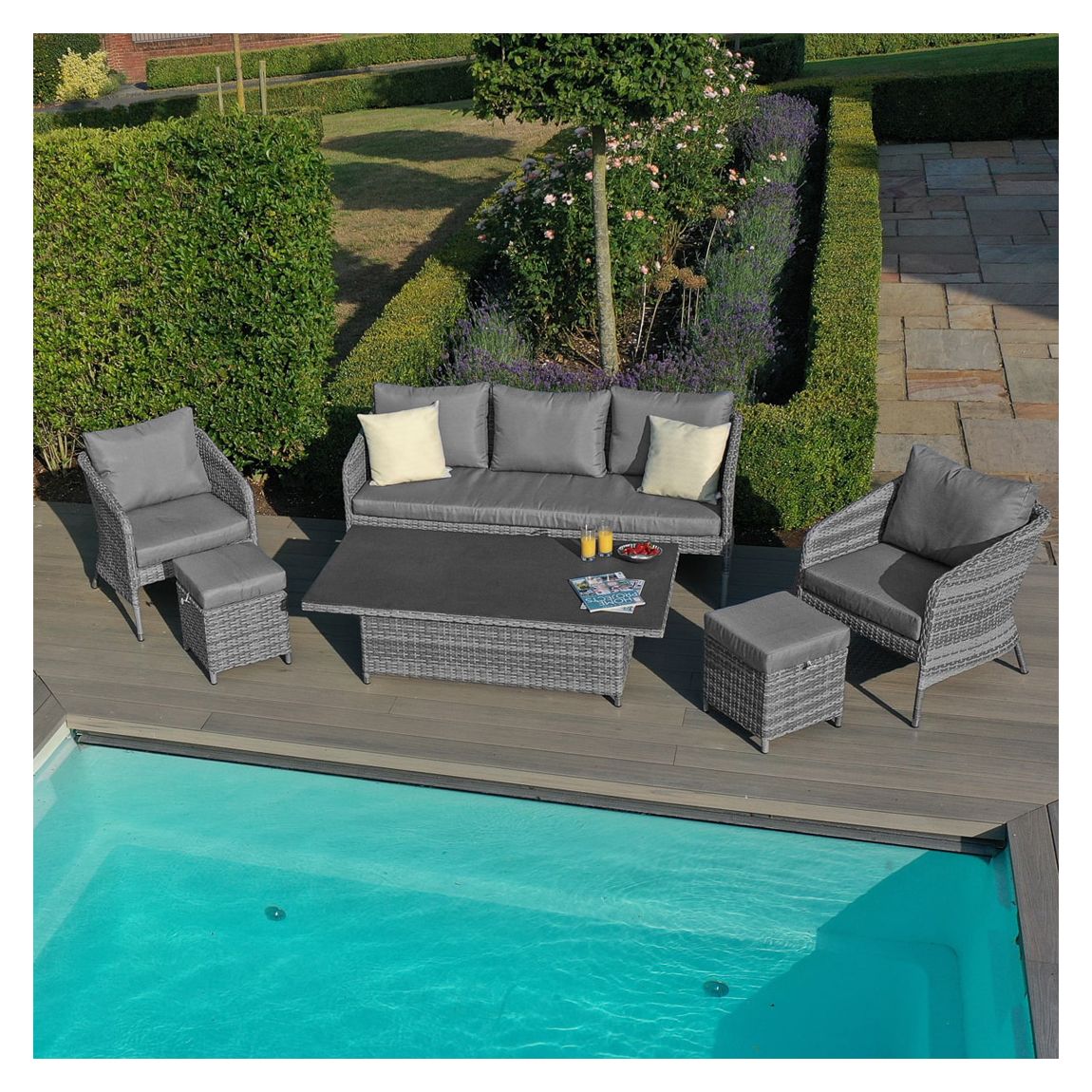 Santorini Sofa Dining Set with Rising Table main product photo