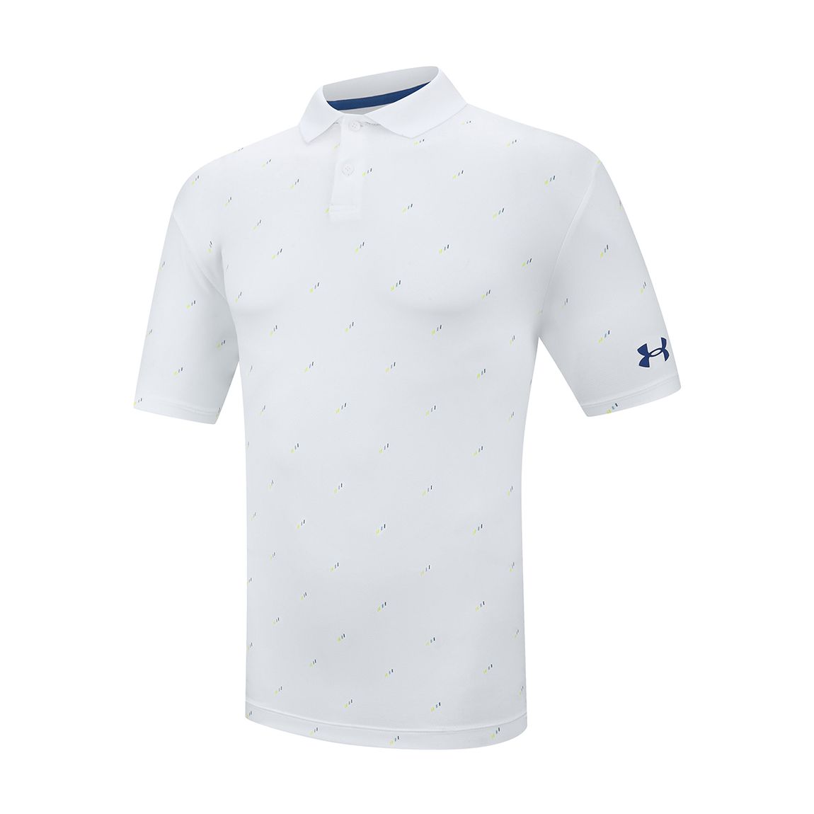 White Under Armour Performance 3.0 Deuces Polo main product photo