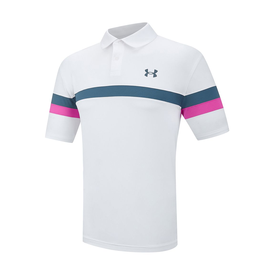 White Under Armour T2G Colour Block Polo main product photo
