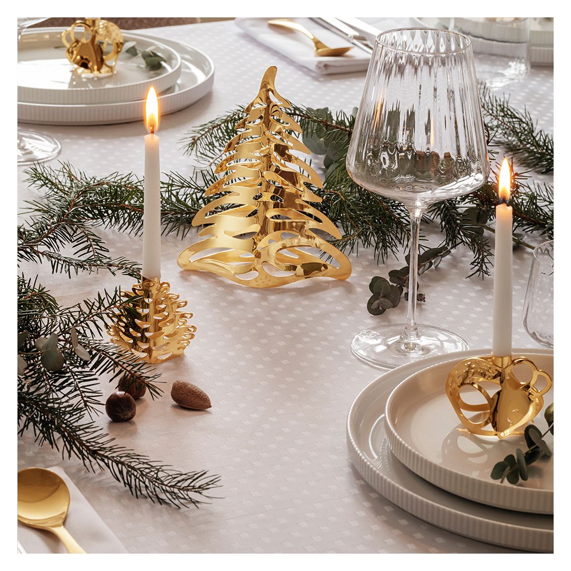 Taper Candleholder Set of 2 18KT Gold Plated main product photo
