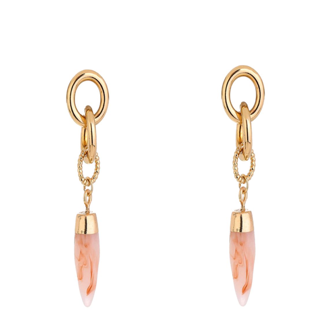 18K Plated Coral Drop Earrings main product photo