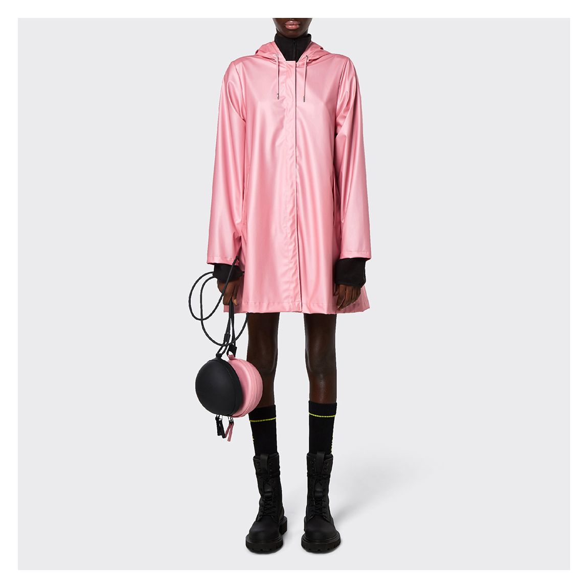 Pink Sky Unisex Waterproof A Line Jacket main product photo