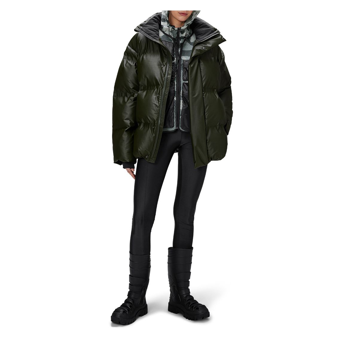 Dark Green Unisex Waterproof Bator Puffer Jacket main product photo