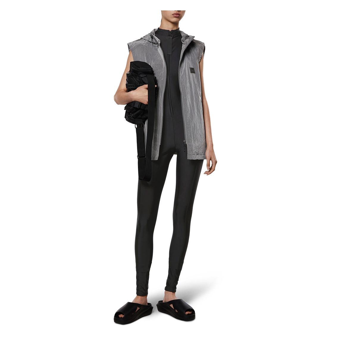 Steel Unisex Hooded Vest main product photo