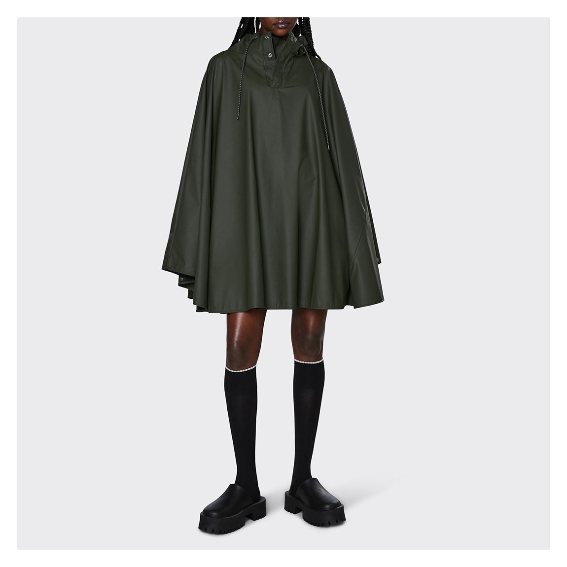 Dark Green Unisex Waterproof Raincoat Cape main product photo