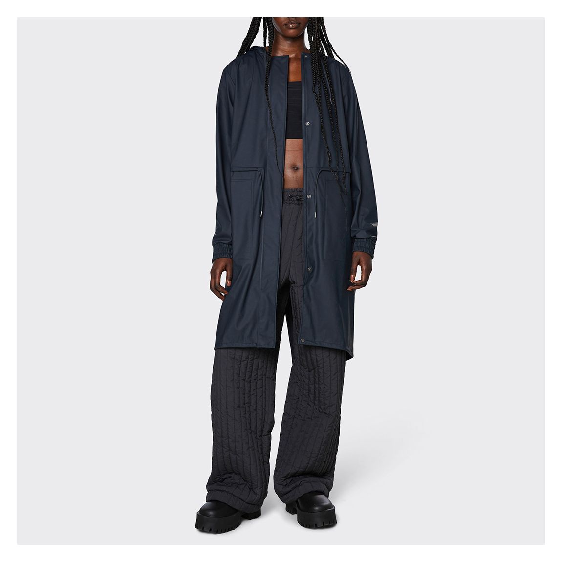 Navy Unisex Waterproof String Parka main product photo