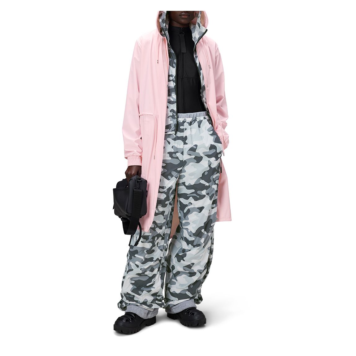 Pink Unisex Waterproof String Parka main product photo