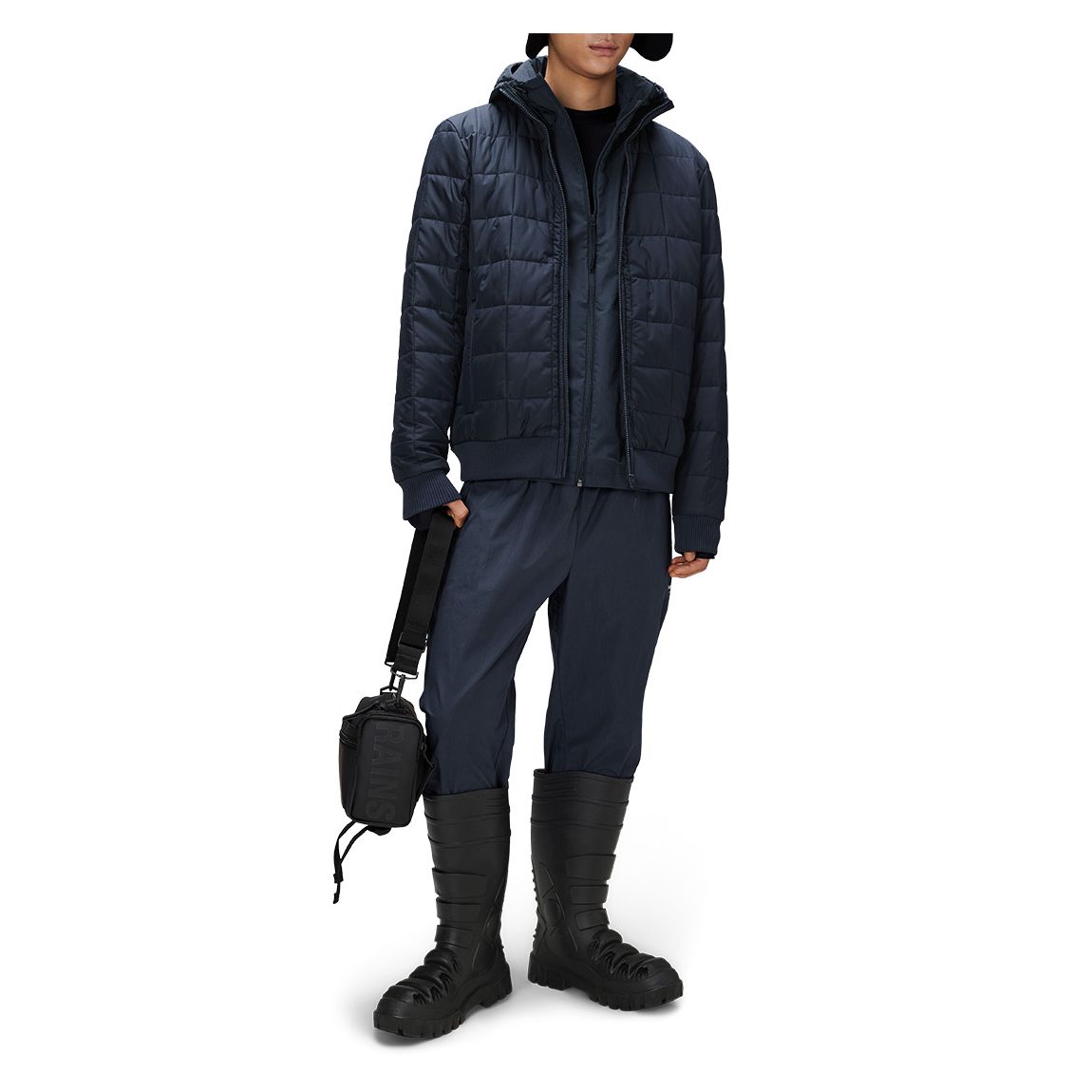 Navy Unisex Liner Highneck Jacket main product photo