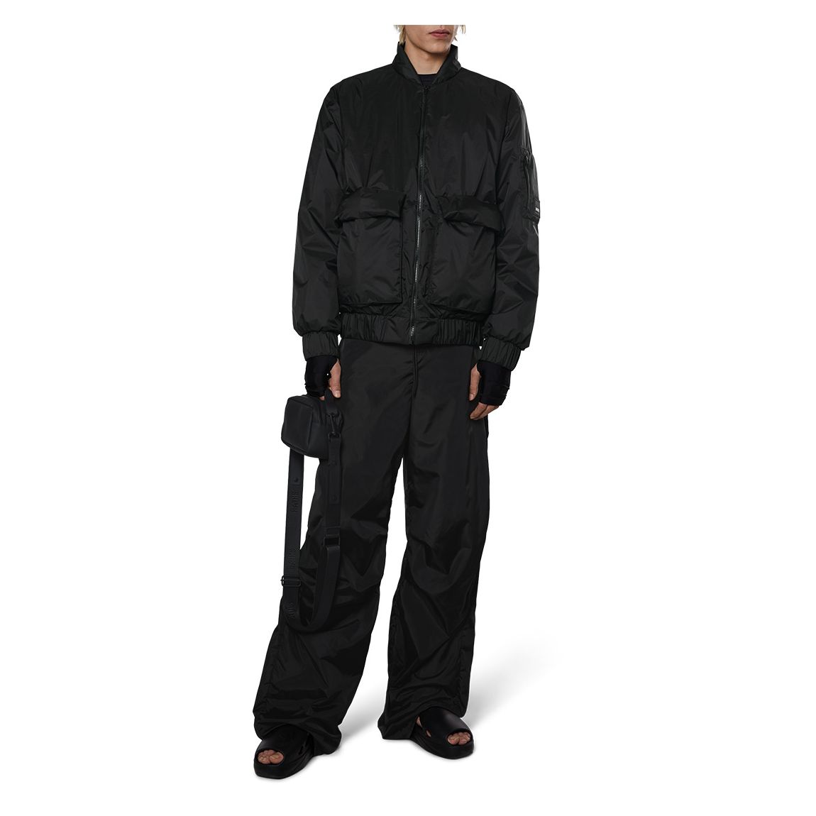Black Unisex Fuse Waterproof Bomber Jacket main product photo