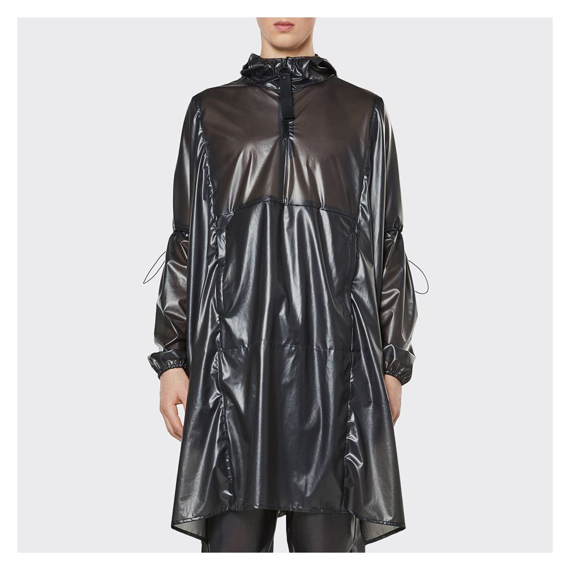 Black Unisex Waterproof Long Ultralight Anorak main product photo