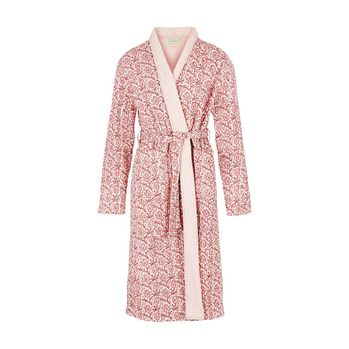 Pink Paisley Quilted Robe main product photo