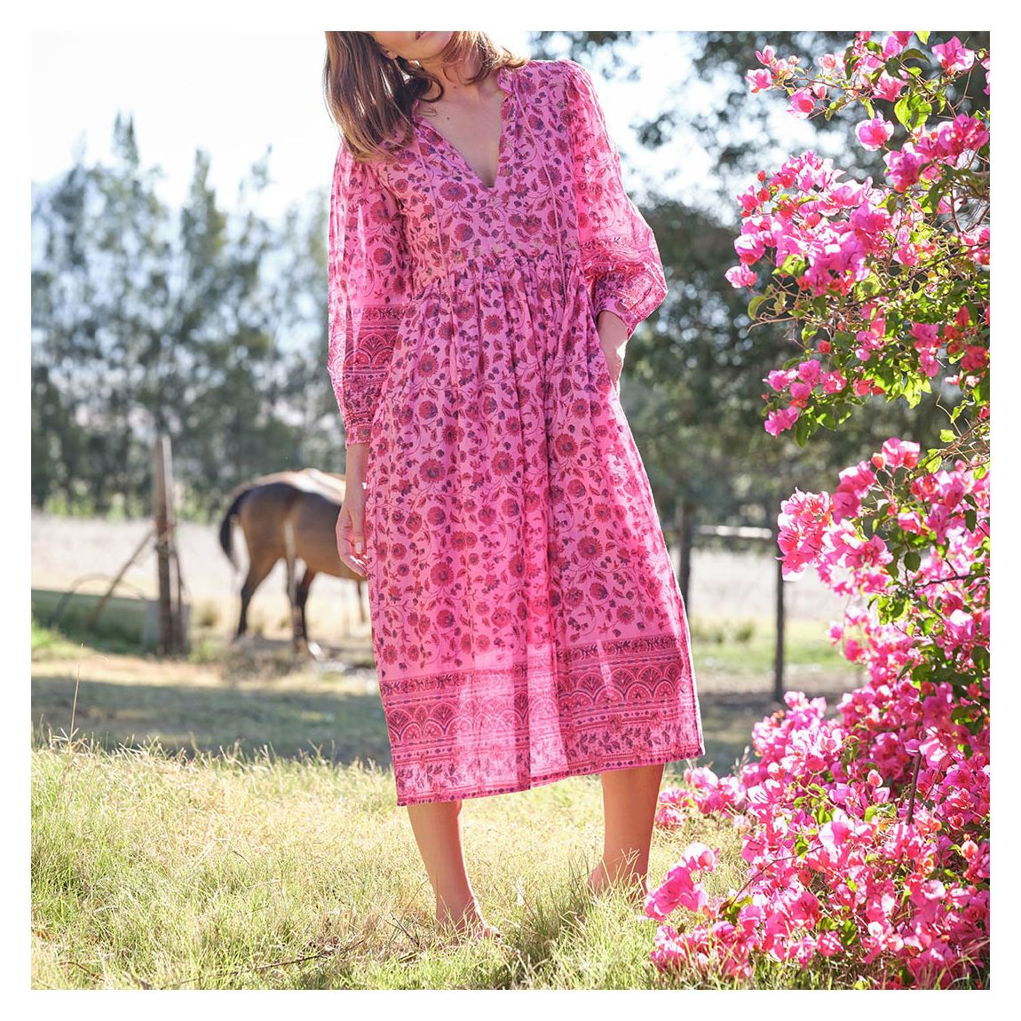 Pink Bianca Midi Dress main product photo