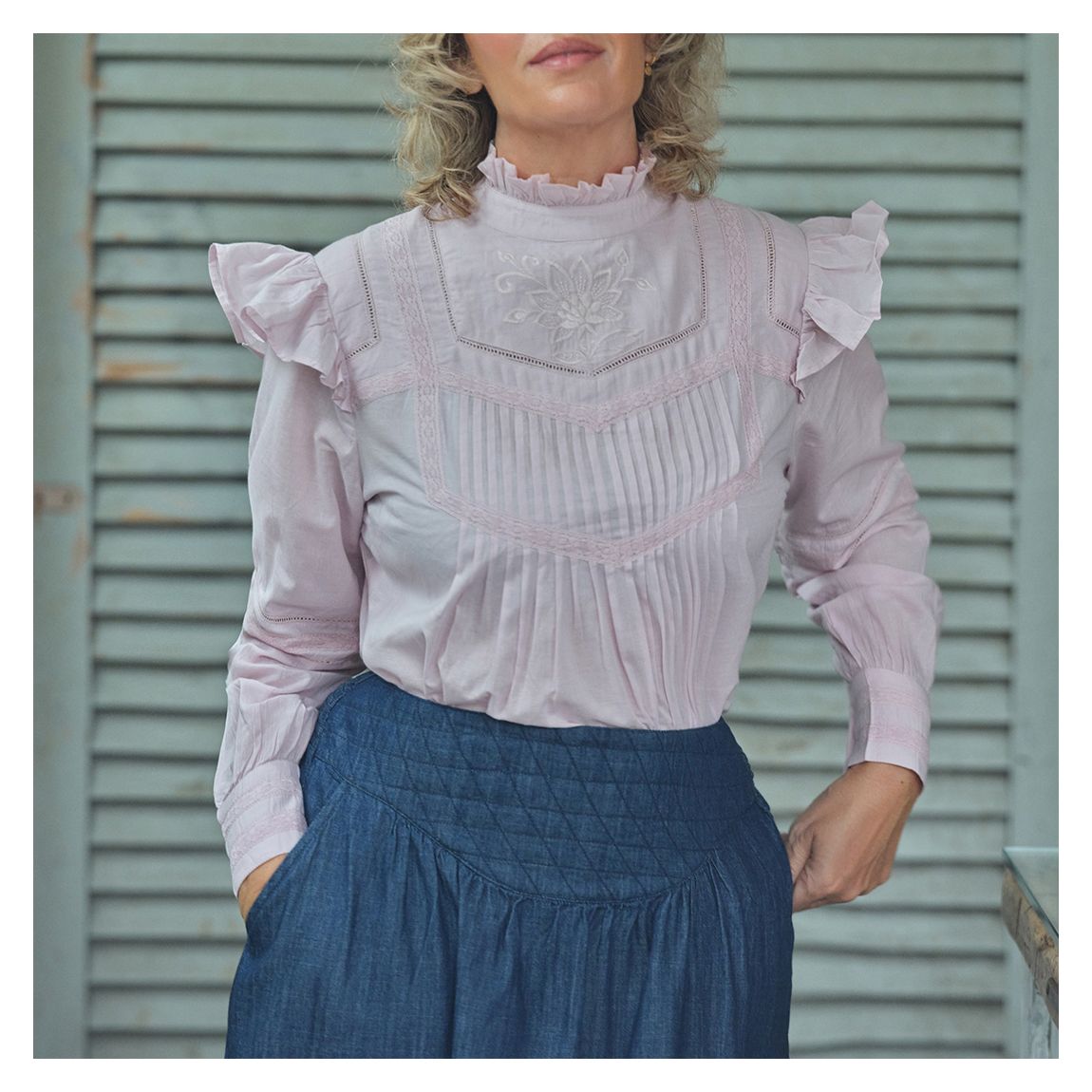 Pink Shalina Embroidered Top main product photo