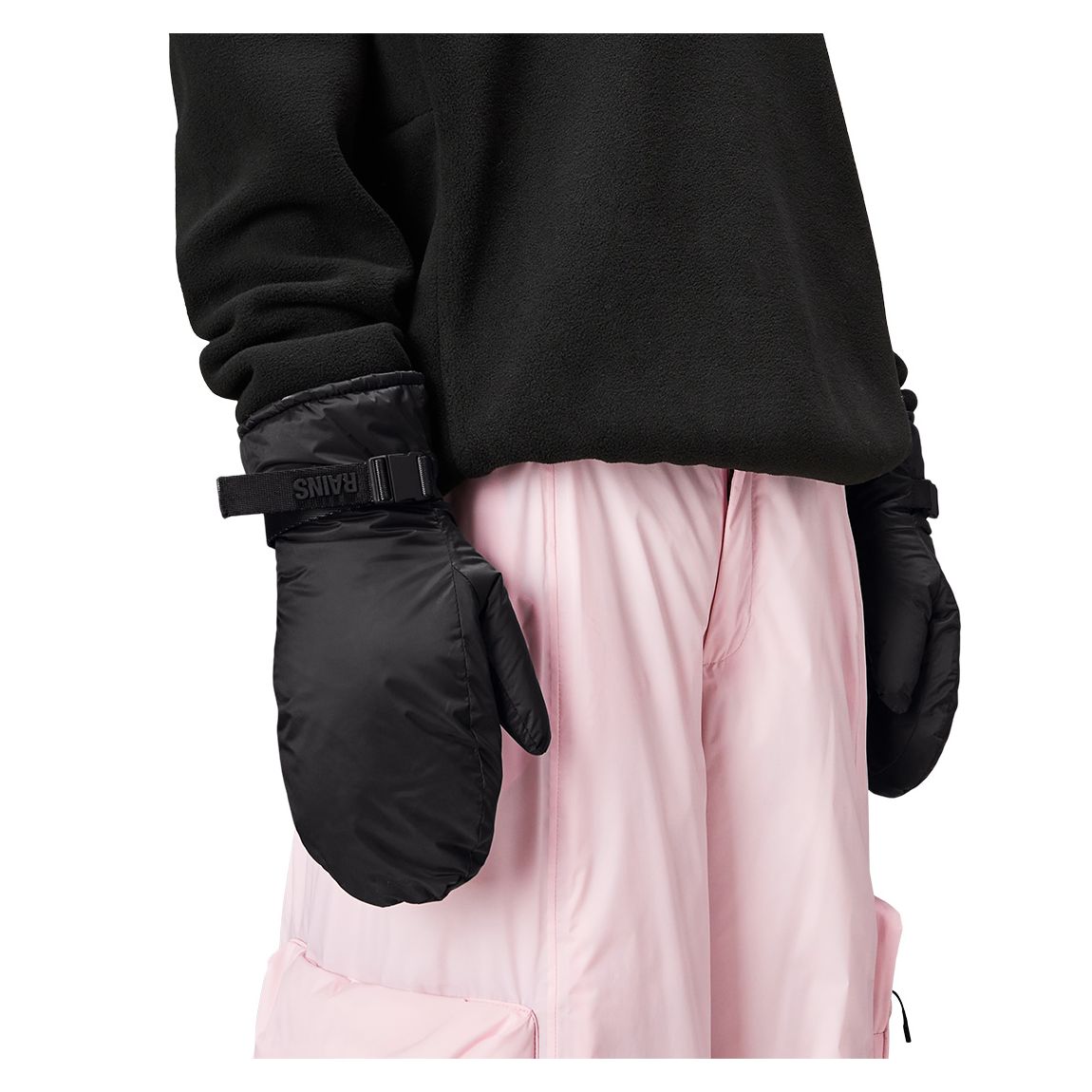 Black Unisex Vardo Mittens main product photo